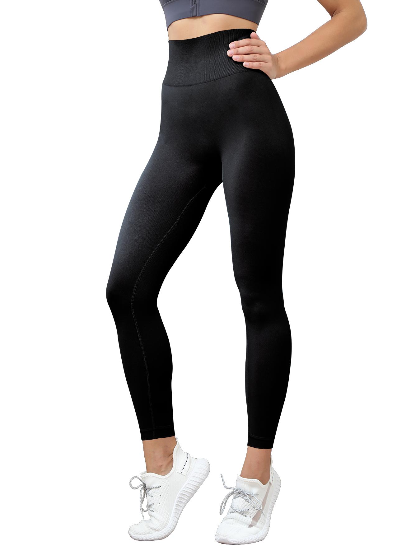 

Женские эластичные леггинсы телесного цвета с высокой талией для подъема бедер персикового цвета, обтягивающие леггинсы для йоги и фитнеса S чёрный