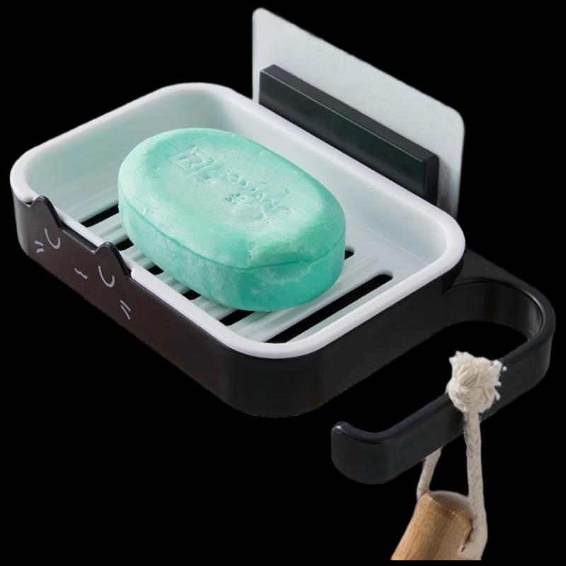 ShuangQing Cat-Shaped Wall-Mounted Draining Soap Dish