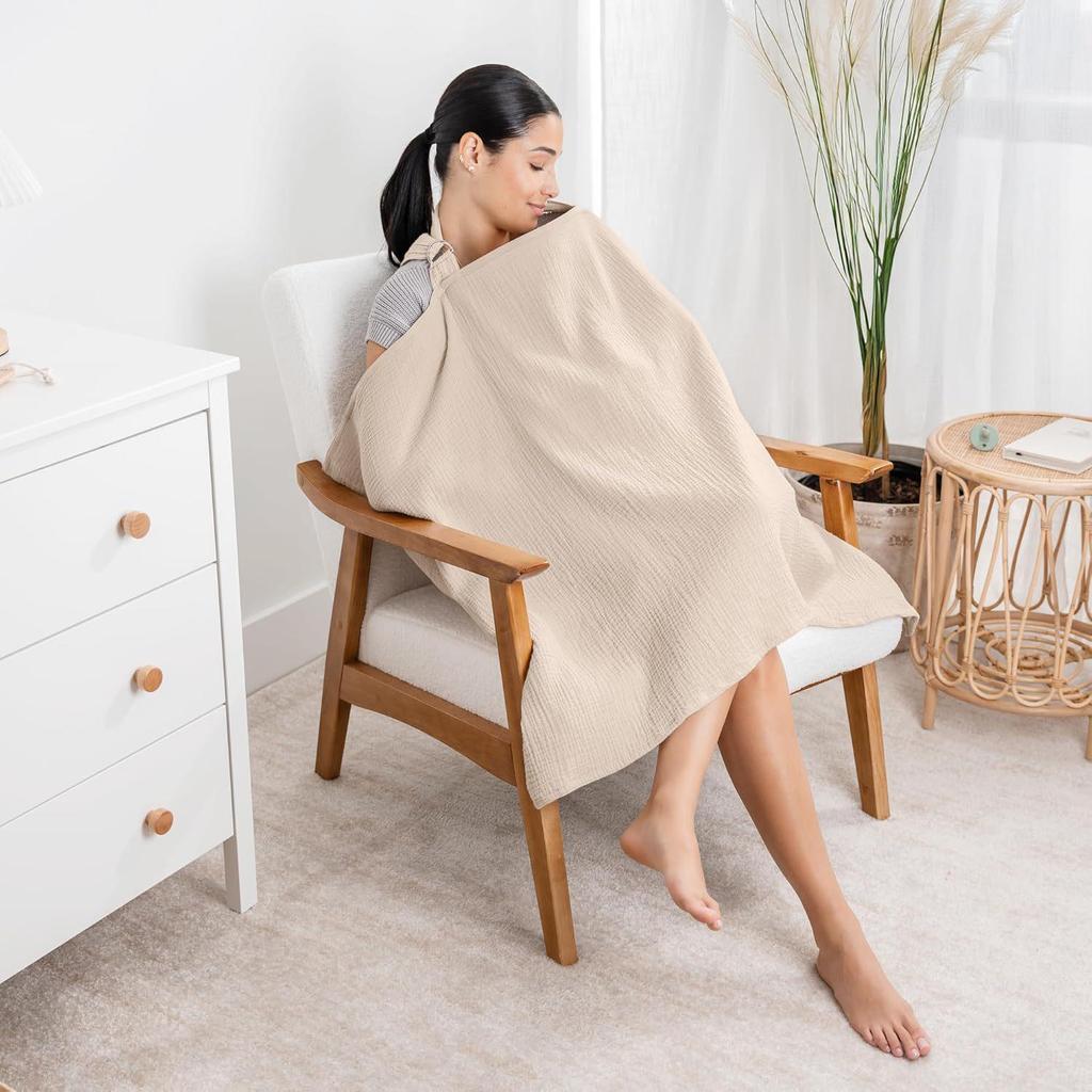 Breathable Breastfeeding Cover & Burp Cloth – Privacy & Comfort for Baby's Feeding & Tummy Time