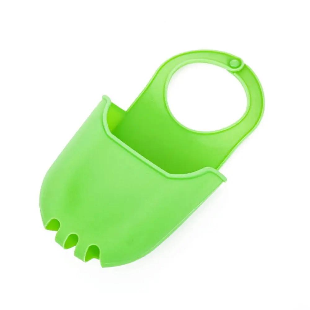 1 PCS Folding PVC Plastic Soap Dish Creative Candy Colors Sink Hanging Storage Bag Durable Faucet Sponge Holder