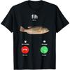 Fih Calling Remind Me Message Decline Accept Phone Call Fish Short Sleeved Round Neck Y2k New In Top & Tees Mens T-Shirt 35889
