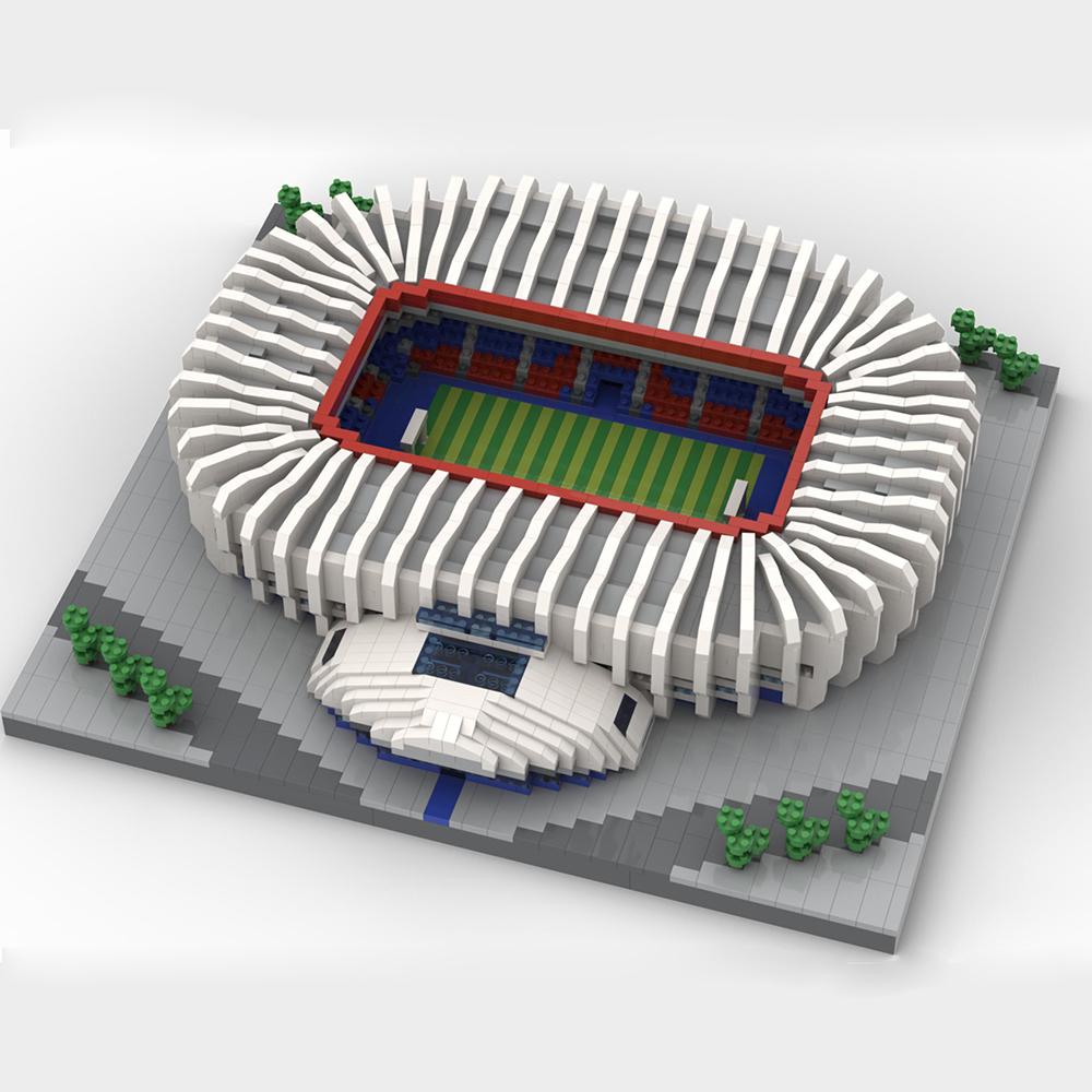 Barcelona Style Soccer Stadium Model Party Gifts Micro Mini Bricks Architecture Football Field Building Blocks Set Toys for Adul