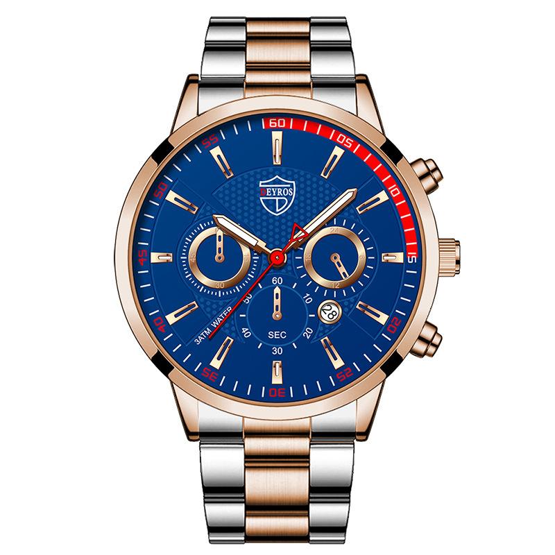 Stainless Steel Watch With Male Personality Luminous Calendar Automatic Quartz Watch