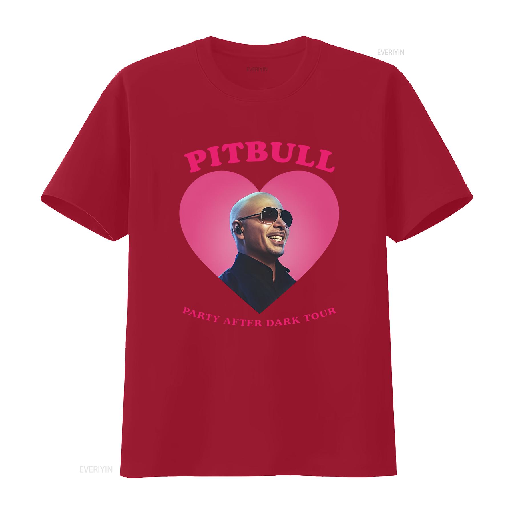 Pitbull Party After Dark Tour Mr Worldwide T Shirt Trendy Stylish for Fans vintage Washed Versatile fashion designer clothes S