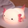 Axolotl Nachtlicht, Süßes Geschenk für Mädchen, Nachttischlampe, Silikon-Nachtlicht, Wiederaufladbar, Dimmbar, Geburtstagsgeschenk für Jungen/Mädchen, 8