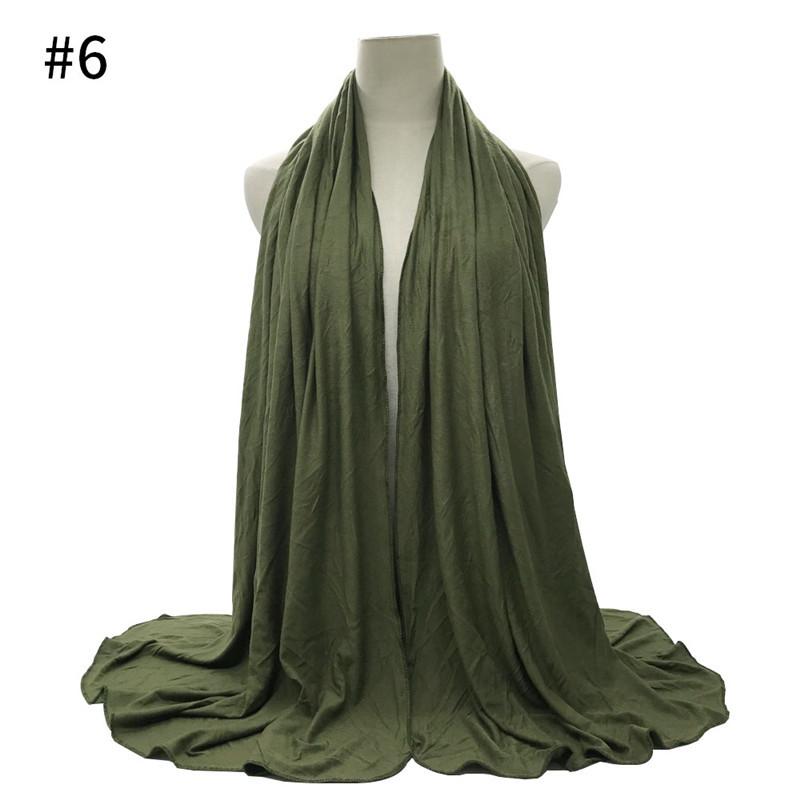 Ramadan Oversized Modal Cotton Jersey Hijabs Women Long Muslim Shawl Scarf Plain Soft Turban Head Wraps Abaya Islamic 180*85Cm