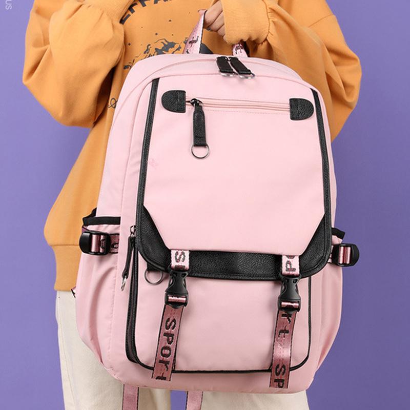 Sac à Dos Scolaire Coréen Ultra-résistant - Nylon Léger, Grande Capacité - Fille, Garçon, Collège, Lycée - Design Minimaliste Et Tendance