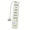 Adorable Goose Bookmark, Humorous Bookmarks for Women, Metal Bookmark In Pink, Bookworm Bookmark, Literary Additions, Great Gifts for Book Enthusiasts