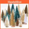 Exquisite Miniature Christmas Trees In White Blue Green And Gold For Xmas Decor