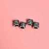 Tibetan Silver S925 Sterling Round Bead Spacer Bracelet DIY Jewelry Barrel Loose Beads