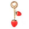 Elegant Strawberry Keychain: Alloy Oil Painting Charm for Bags & Gifts