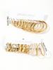 12/48pcs Bohemian Gold Color Metal Earrings Set For Women Fashion Pearl C-Shape Stud Earrings Daily Party Jewelry Festivals Gift