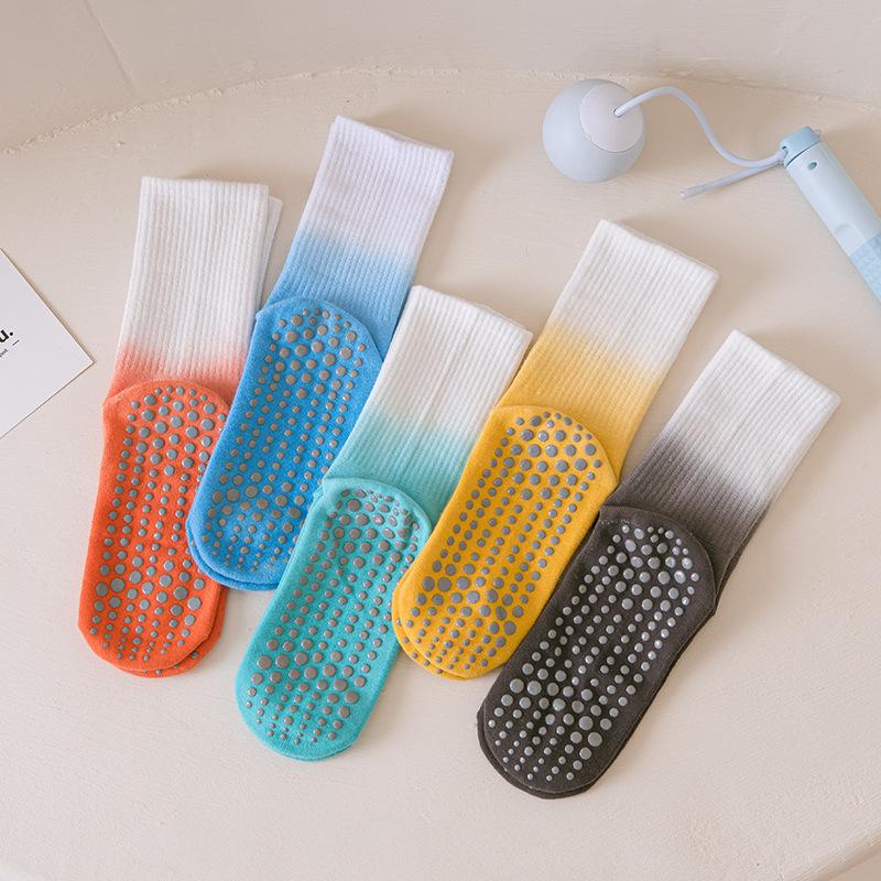 Gradient Tie-Dye Non-Slip Yoga & Pilates Mid-Length Socks for Women