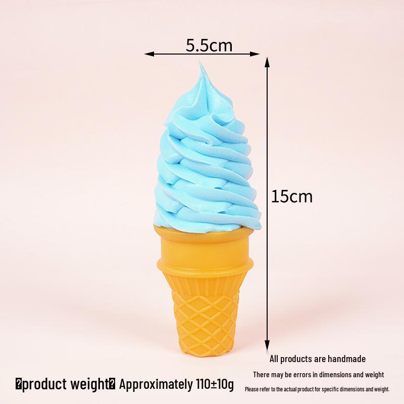 Simulated Crispy Cone Ice Cream Display Model for Shop Decorations