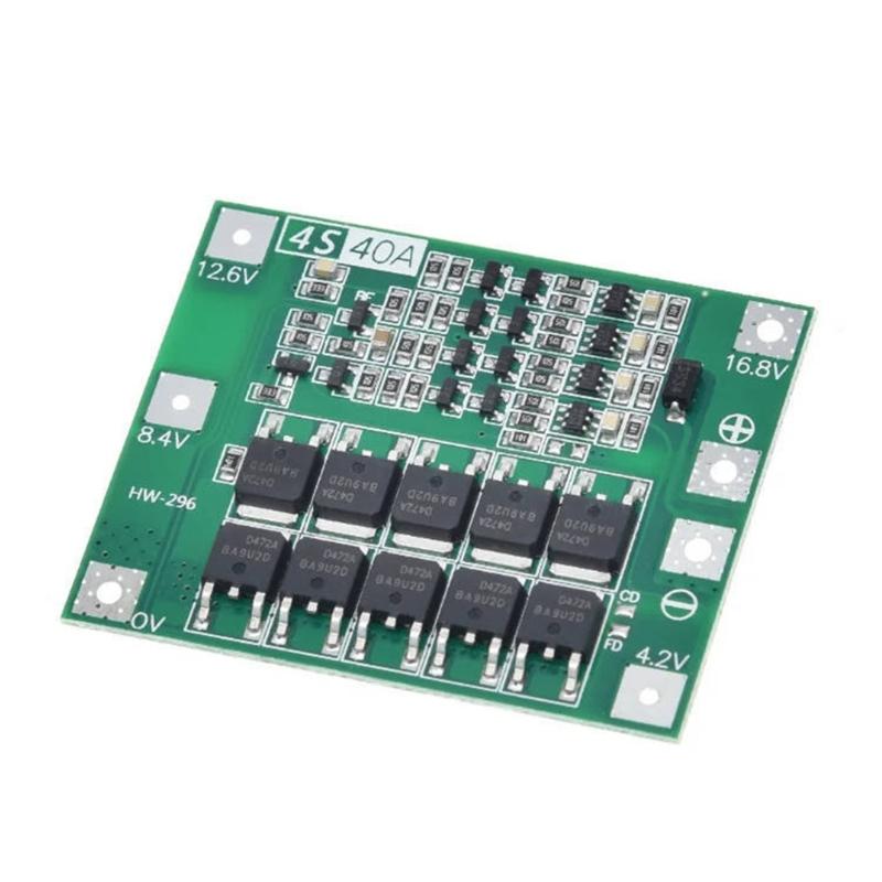 4S 40A 18650 Lithium Battery Protective Board 16.8V with Over Charge Discharge Over Current Protective Circuit Board