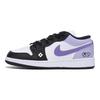 Jordan Air Jordan 1 Low top Vintage Basketball Shoes Men's Black White Purple 553558-131(Team85-)