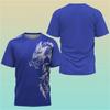 2024 New 3D print Boutique Table Tennis Sports Shirt Training T-shirt Sweat-absorbing Comfortable Top Badminton Sports Shirt Top