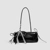 Bow Bowling Bag Women's 2025 New Texture Solid Color Shoulder Armpit Bag Fashionable and Versatile Commuter Handbag