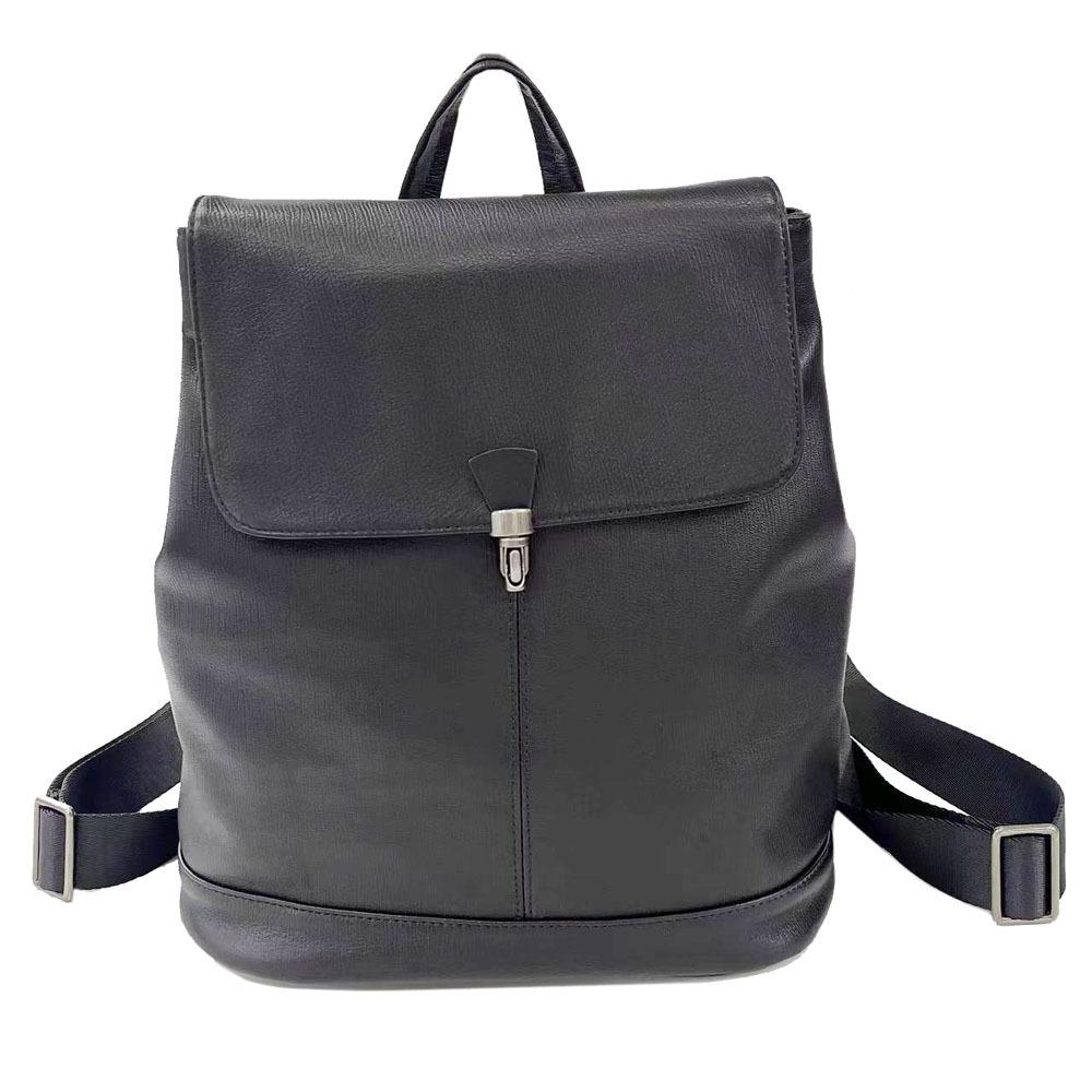 Leather Backpack Female Korean Version Anti-Theft Lock Backpack Schoolbag Black Soft Cowhide Travel Backpack