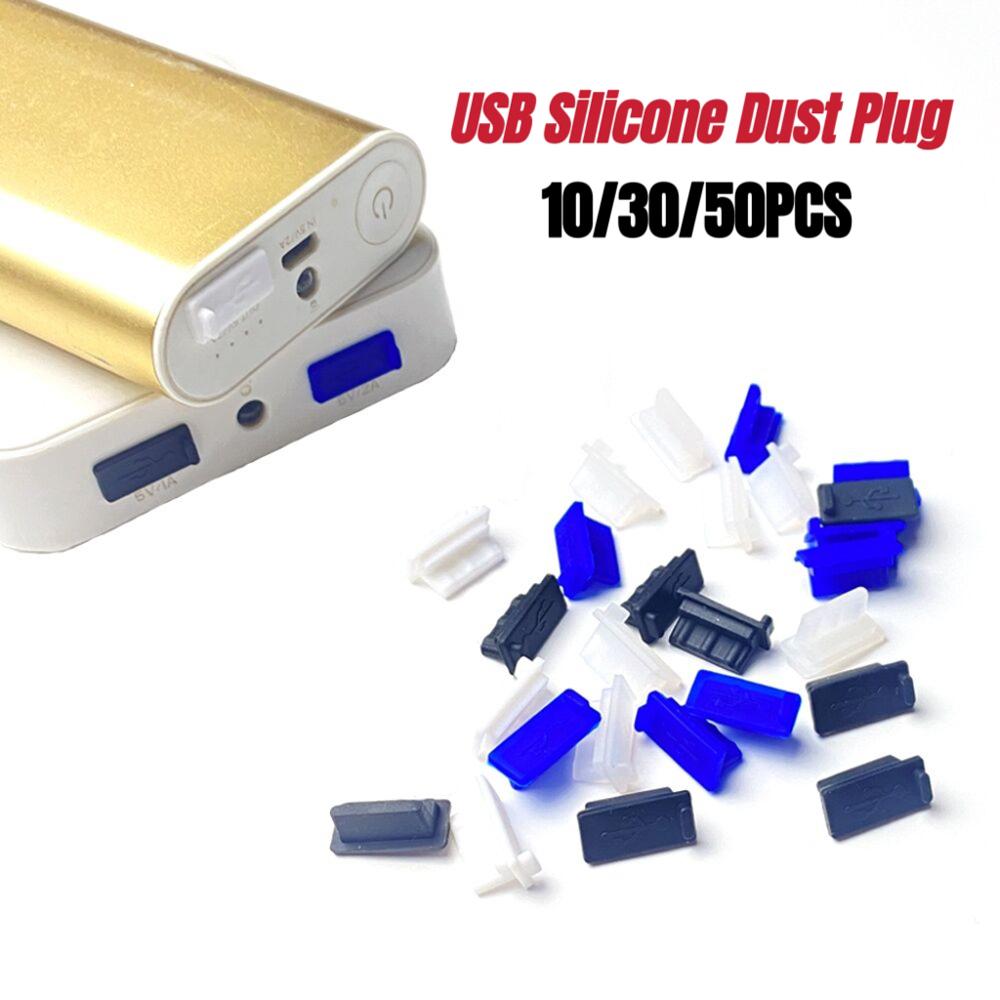 50 USB Dust Plug Charger Port Cover Cap Female Jack Interface Universal Silicone Dustproof Protector Tablet PC Notebook Laptop2
