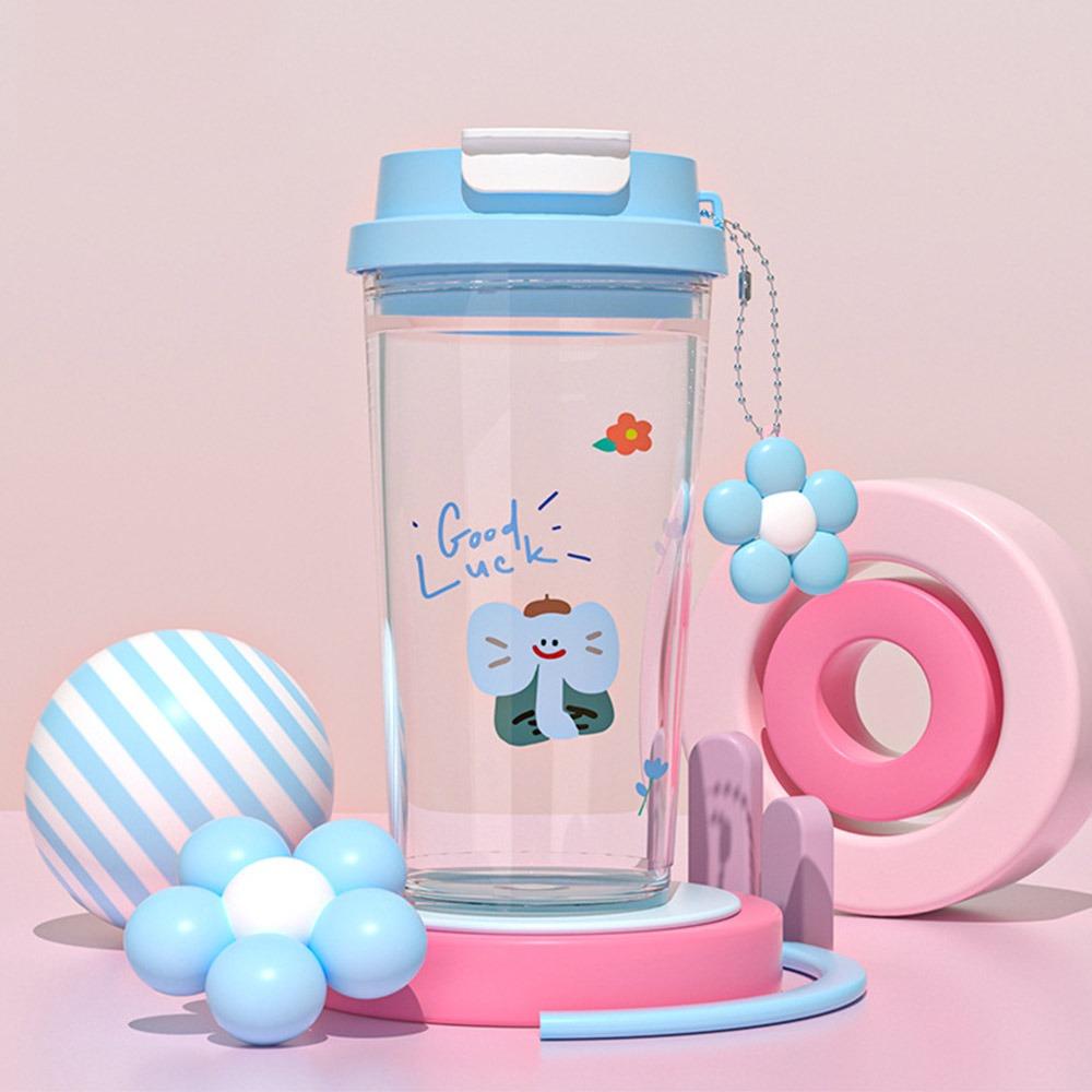 650ml Water Bottle Leak-proof Coffee Cup Cute Plastic Cups  Student