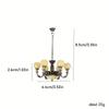 Dollhouse Miniature Retro Alloy Chandelier Pendant for Living Room Scene Decor