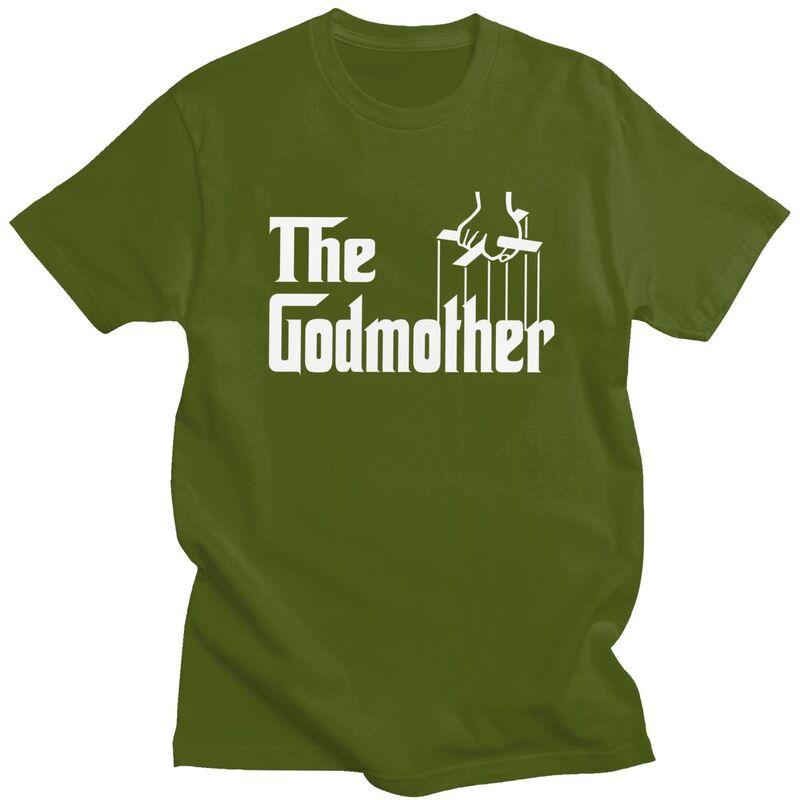 Custom The Godmother Logo T Shirt for Men Pure Cotton Tshirt Leisure Tees Short Sleeves Tshirt Loose Fit Clothing