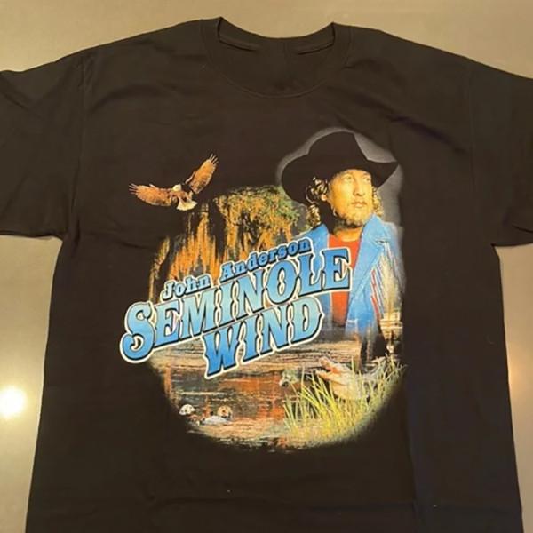 Джон Андерсон Seminole Wind Рубашка Классическая Черная  1K0027 Унисекс Футболка S