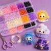 Tiny Glowing Fantasy Spirits DIY Bead Kit Handmade 3D Bead Pet Keychain Making Kit  For Beginners