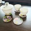 Reusable Car Coaster Coaster, Durable Resin Flower Drink Mirror Polished Unique Natural Coffee Cup Holder, for Interior Accessories Heat Resistant