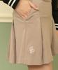 Celtio Women'S Basic Logo Asymmetrical Pleated Skirt Beige