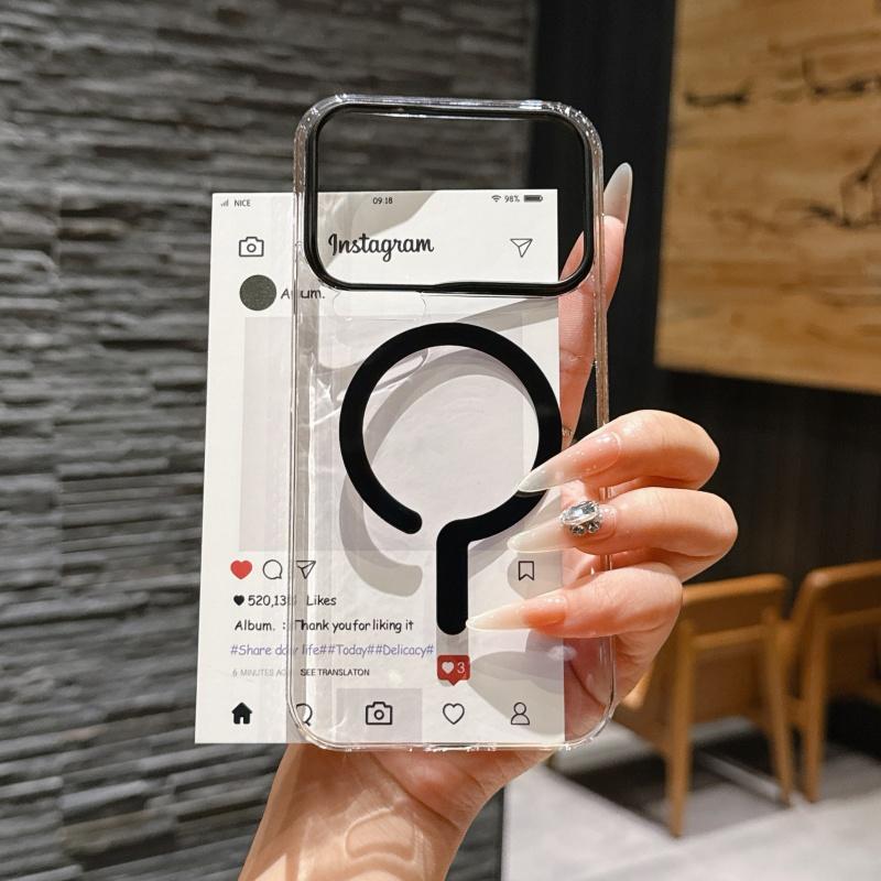 

For Xiaomi mi 17 15 15s 14 Pro Max Ultra Case Ultra-thin Simple Fantasy Transparent Question Mark Magnetic PC Anti-fall Cover Xiaomi 14 Ultra чорний