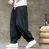 Winter Corduroy Pants Men's Solid Color Fleece Thickened Harem Sweatpants Winter Men's Warm Casual Pants