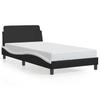 Vidaxl Rama Łóżka Z Zagłówkiem, Czarno-Biała, 100X200 Cm, Ekoskóra