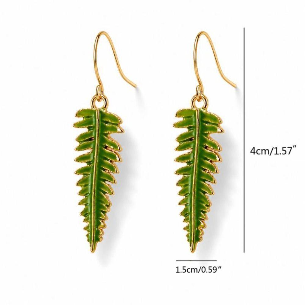 Alloy Leaf Dangle Earrings Fern Leaf Drop Earrings New Plant Pendant Earrings Wome Daily Wear