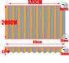 Tewango Orange +White Strip Blind Replacement Awning Top Sunshade Canvas Striped Polyester with UV Coating 10x8ft 350x250cm