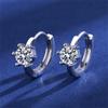 New Arrival  Sterling Color Women Earrings Six Claw Cubic Zircon Fashionable Fashionable Micro Inlaid Pair Ear Studs Jewelry Festival