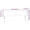 VidaXL Tête de Lit à LED Meuble de Chambre à Coucher Accessoire de Lit Double Tête de Cadre de Lit Intérieur Gris 3123056