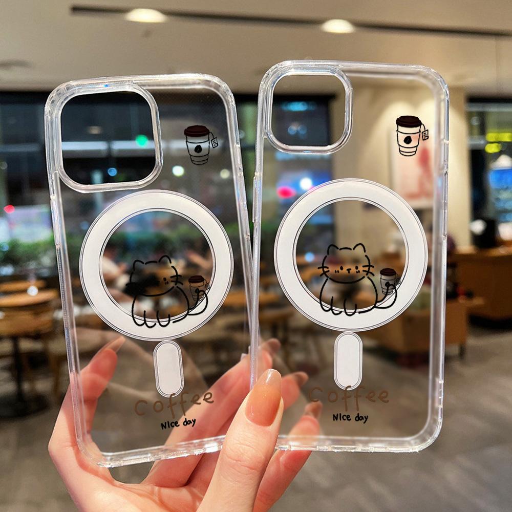 Magnetic Phone Case for iPhone 12 14 16 17 Pro 17 16 15 14 13 12 Pro Max  12 13 14 15  16 High Quality Shockproof Shell Full Protection Cute Style