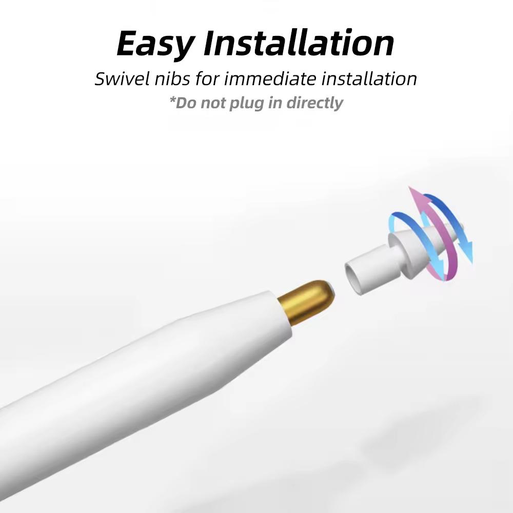 Smart Digital Display Stylus Pen for Tablet iPad Android Phone Rechargeable Pen for Drawing White