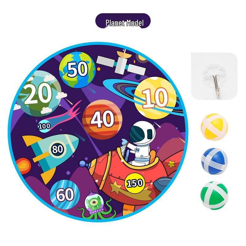 Kids' Cartoon Sticky Ball Dartboard - Educational Indoor Target Sports Toy