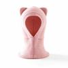 Woolen Knit Winter Balaclava Hat Solid Color Hooded Beanie  for 2-6 Y Boys and Girls