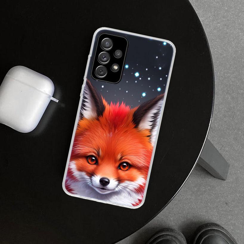 Animal Fox Phone Case Cover for Samsung Galaxy A12 A22 A32 A52 A72 A02S A51 A50S A31 A20S A10S Note 20 Ultra 10 Plus Galaxy A12