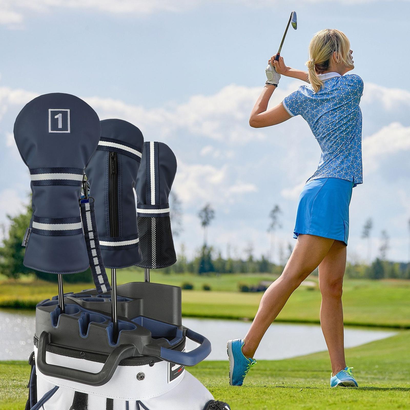 

Golf Head Cover,Soft Elastic Closure Wrap - Tear-Resistant Golf Covers for Drivers - for Men Women Birthday Christmas one size синій