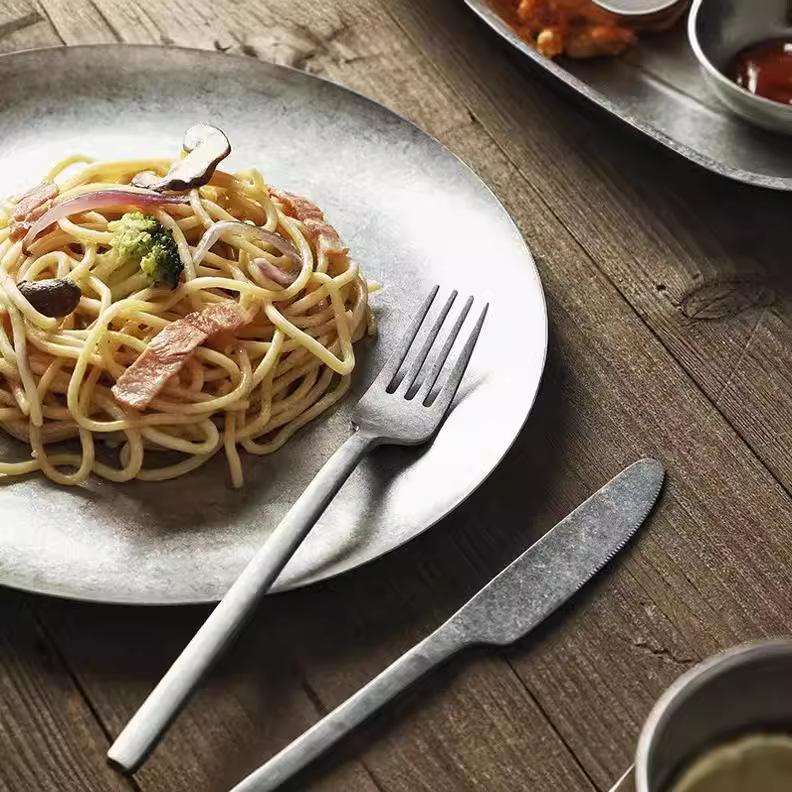 Retro 430 knife and fork stainless steel tableware knife, fork and spoon western stainless steel tableware