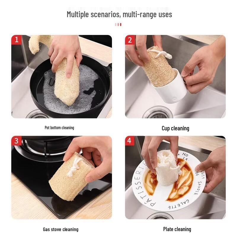 Natural Loofah Kitchen Scrubber