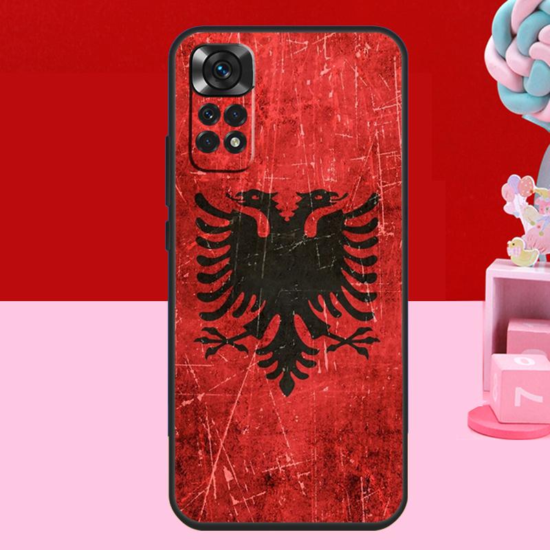Albanian Flag Case For Xiaomi Redmi Note 14 13 12 10 11 15 Pro Plus Redmi 15 C 10C 12C 13C 14C Soft Cover
