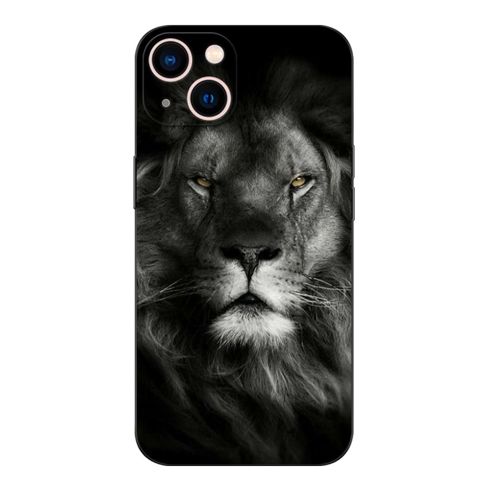 Black Tpu Case For Vivo Y21 Y51A 2021 Y21S Y33S Y51 2020 Y51S Y53s 4G Y72 5G Back Cover Animals The Lion