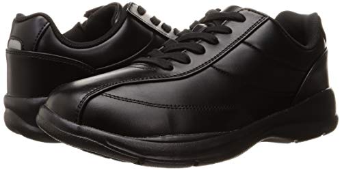 Asahi Lightweight Zipper Walking Shoes, M512, Black, Size 25.5 cm, 4E