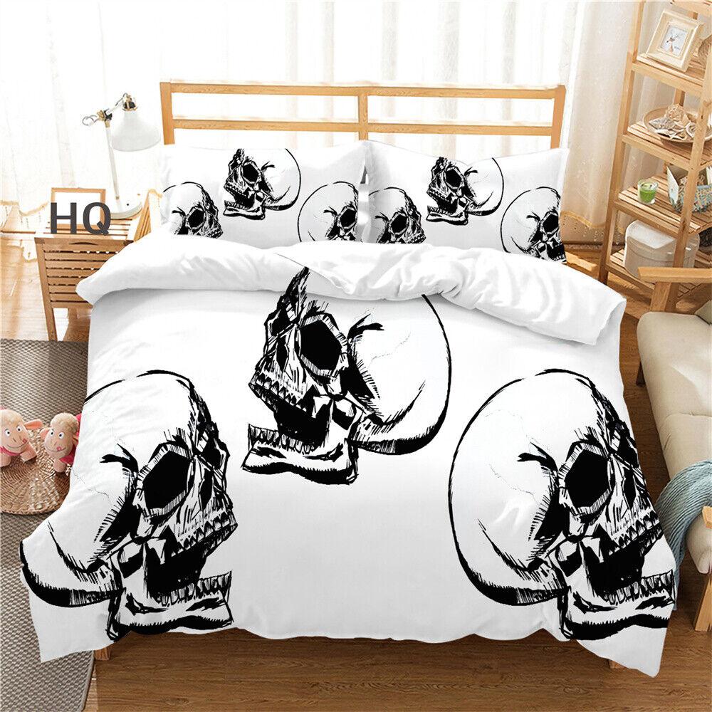 Duvet Cover 3D Skull Comforter Cover High End Bedspread Children Bedclothes